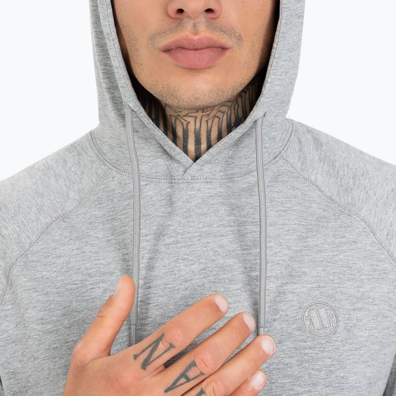 Férfi pulóver Pitbull West Coast Hooded Small Logo Spandex 210 grey 5