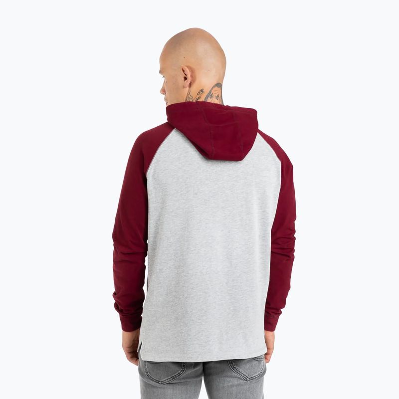 Férfi pulóver Pitbull West Coast Hooded Small Logo grey/burgundy 2