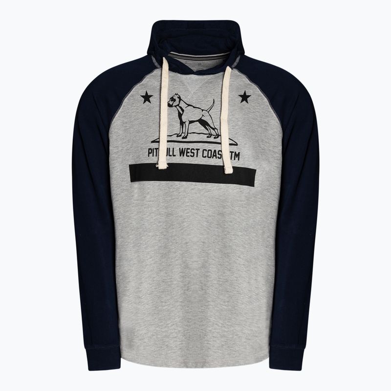Férfi pulóver Pitbull West Coast Hooded California 210 grey/dark navy 5