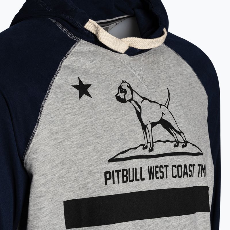 Férfi pulóver Pitbull West Coast Hooded California 210 grey/dark navy 7