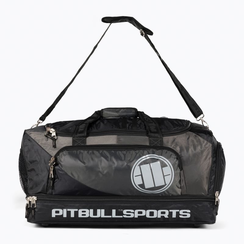 Edzőtáska Pitbull West Coast Big Sports Logo black/grey 2