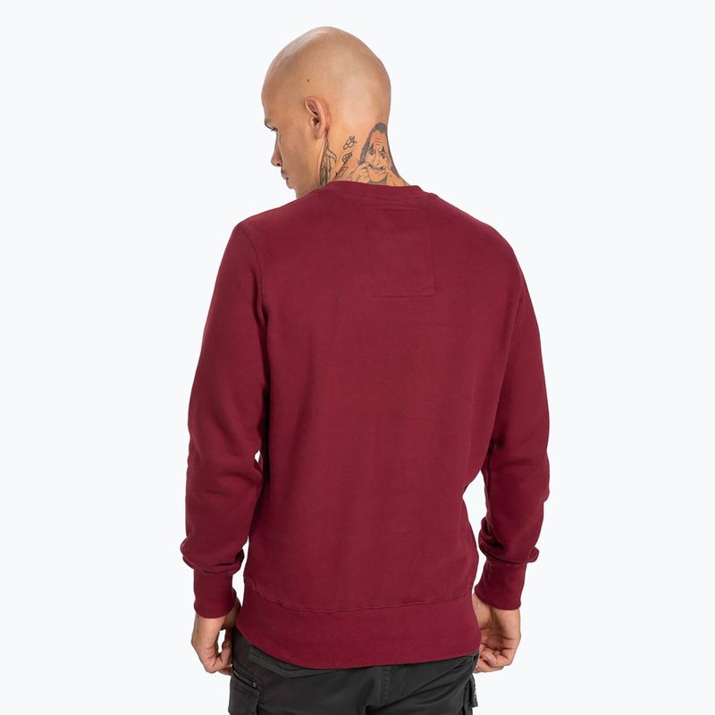 Férfi pulóver Pitbull West Coast Crewneck Classic Logo burgundy 3