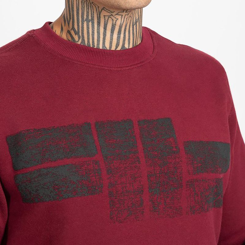 Férfi pulóver Pitbull West Coast Crewneck Classic Logo burgundy 4