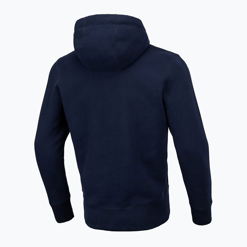 Férfi pulóver Pitbull West Coast Hooded Classic Logo dark navy 2