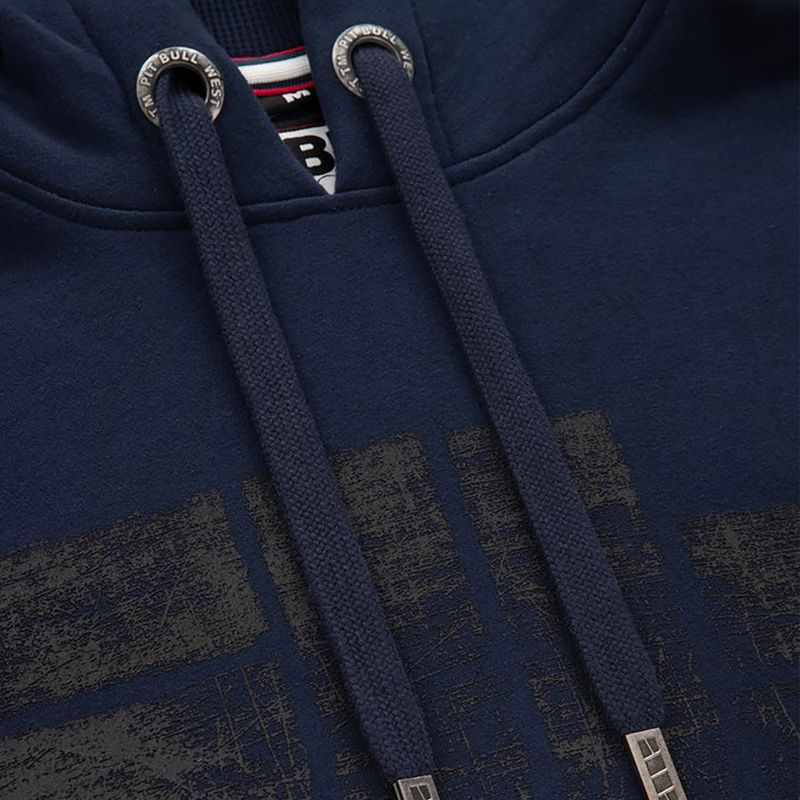 Férfi pulóver Pitbull West Coast Hooded Classic Logo dark navy 3