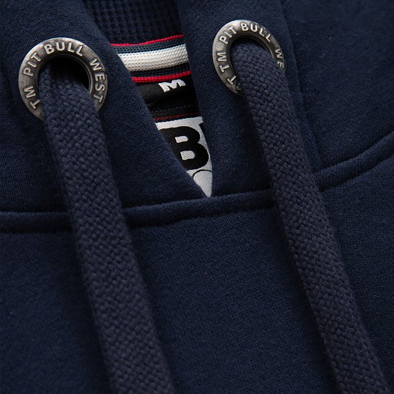 Férfi pulóver Pitbull West Coast Hooded Classic Logo dark navy 4