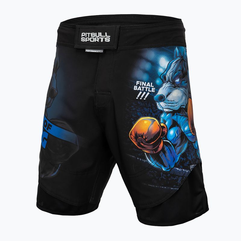 Férfi grappling rövidnadrág Pitbull West Coast Grappling Master Of Boxing black 9