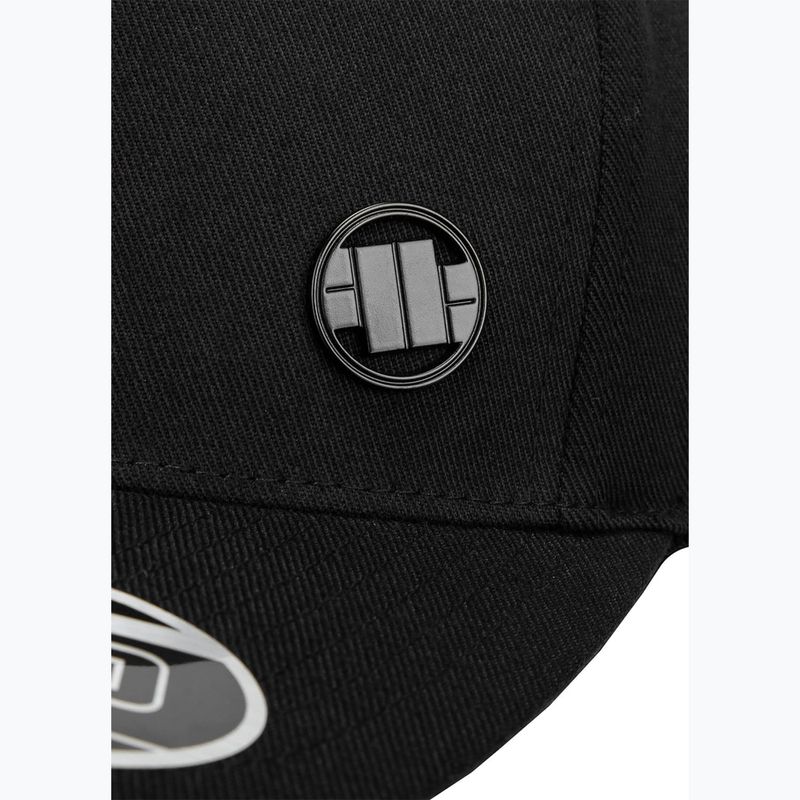 férfi baseballsapka męska Pitbull West Coast Snapback Hook & Loop ,,3D Metal Logo" black 3