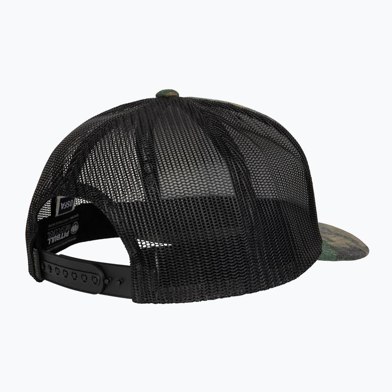 férfi baseballsapka męska Pitbull West Coast Mesh Snapback ,,Blood Dog" Camo Trucker wood/black 2