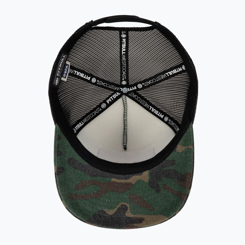 férfi baseballsapka męska Pitbull West Coast Mesh Snapback ,,Blood Dog" Camo Trucker wood/black 7