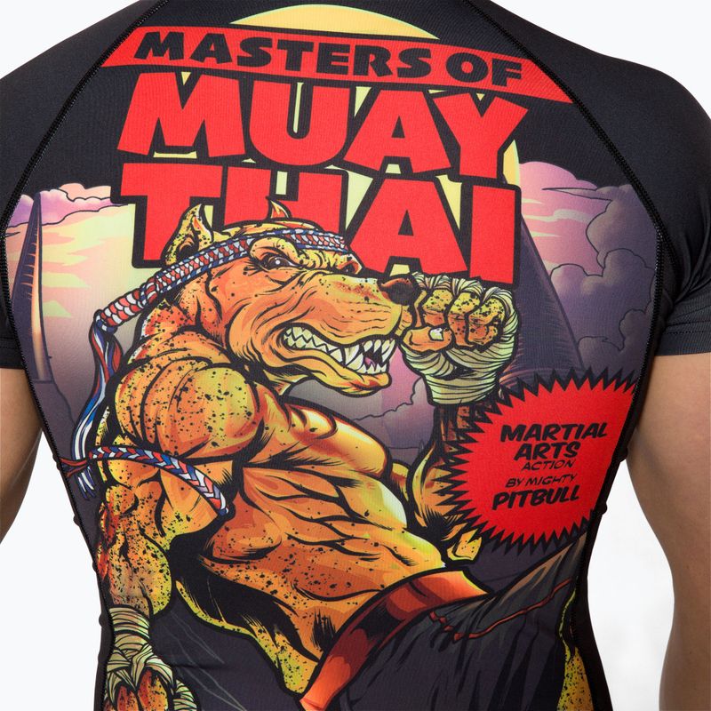 Férfi Rashguard Pitbull West Coast T-S Rash Master Of Muay Thai black 4