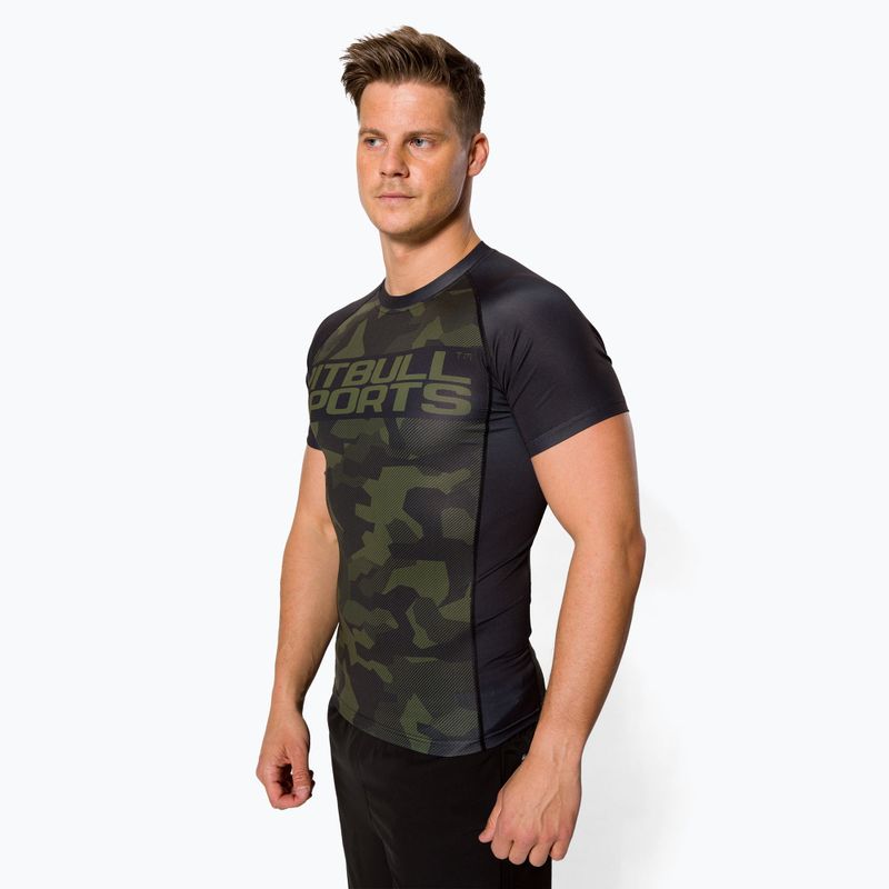 Férfi Rashguard Pitbull West Coast T-S Rash Dillard olive camo