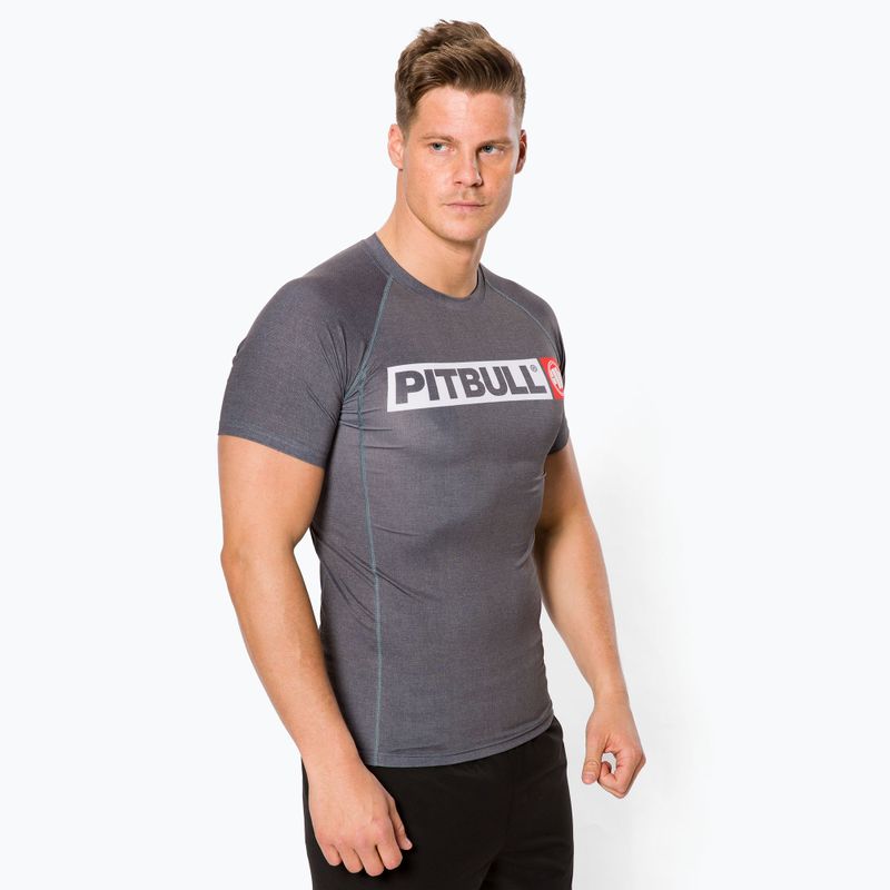 Férfi Rashguard Pitbull West Coast T-S Rash Hilltop grey/melange