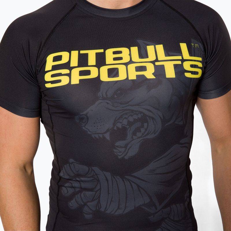 Férfi Rashguard Pitbull West Coast T-S Rash Master Of BJJ black 4