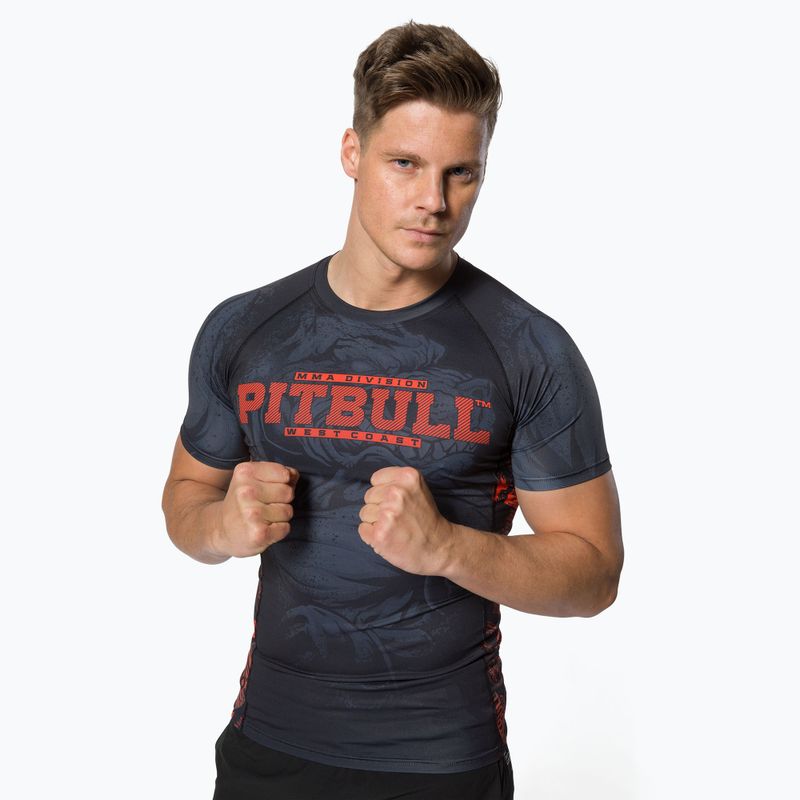 Férfi Rashguard Pitbull West Coast Rash T-S Masters Of Mma black