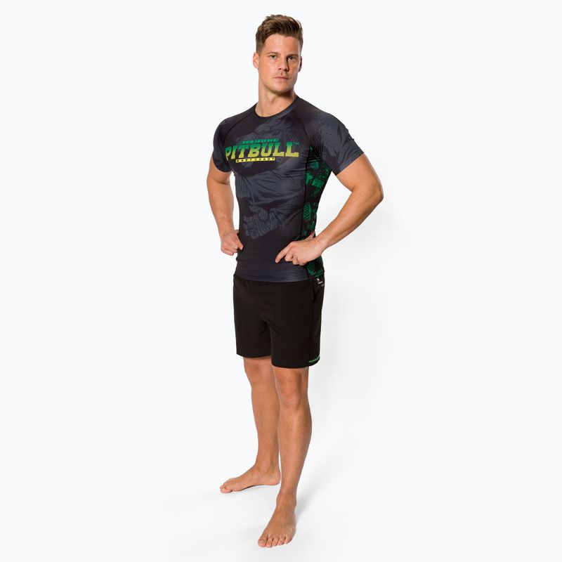 Férfi Rashguard Pitbull West Coast Rash T-S Masters Of BJJ black 2