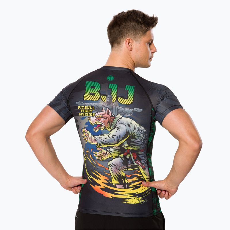 Férfi Rashguard Pitbull West Coast Rash T-S Masters Of BJJ black 3