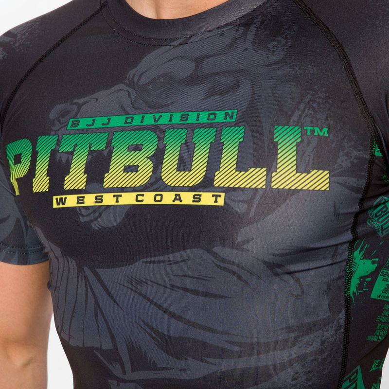 Férfi Rashguard Pitbull West Coast Rash T-S Masters Of BJJ black 4