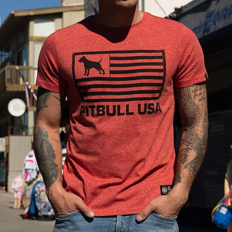 Férfi póló Pitbull West Coast T-S Pitbull West Coast USA red 7