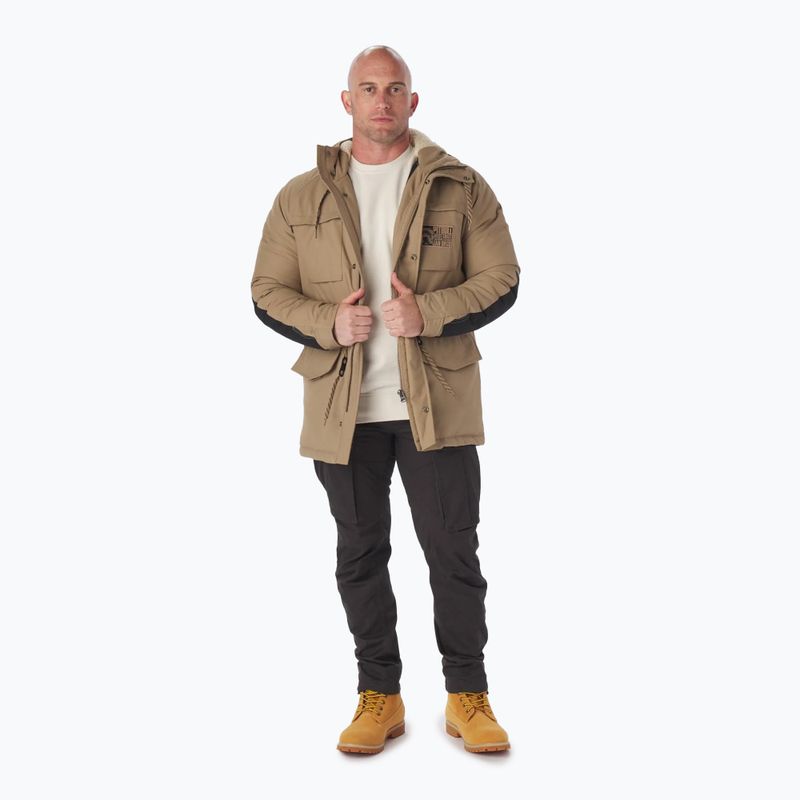 Férfi téli kabát Pitbull West Coast Gunner Hooded Parka dark sand 2