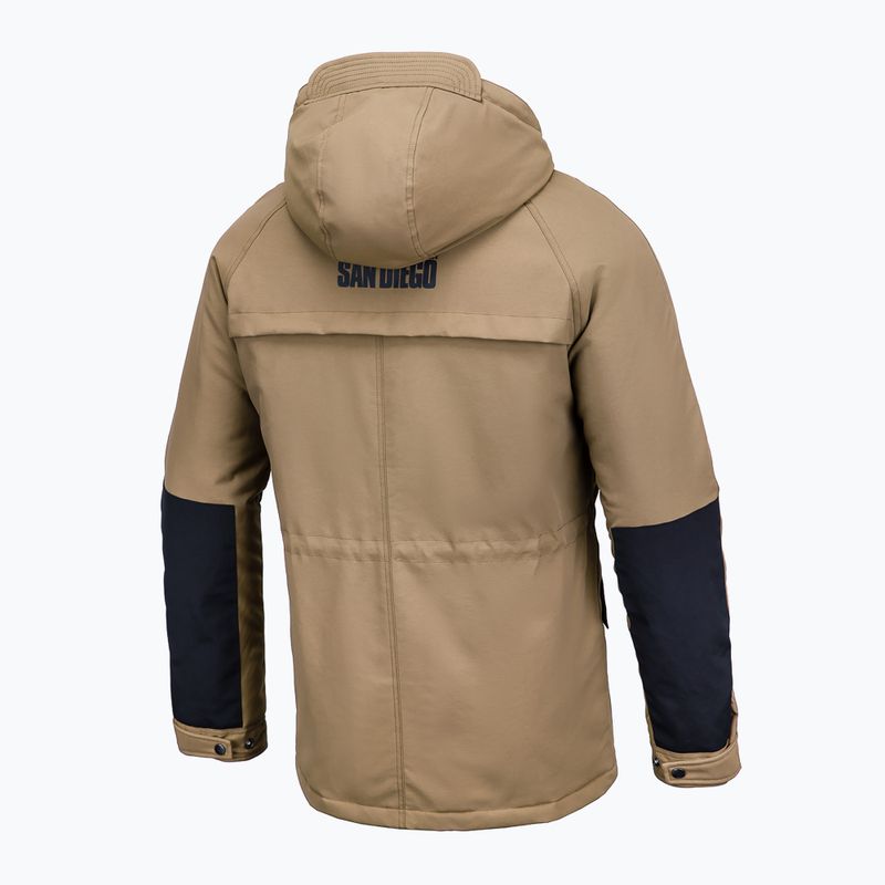 Férfi téli kabát Pitbull West Coast Gunner Hooded Parka dark sand 5