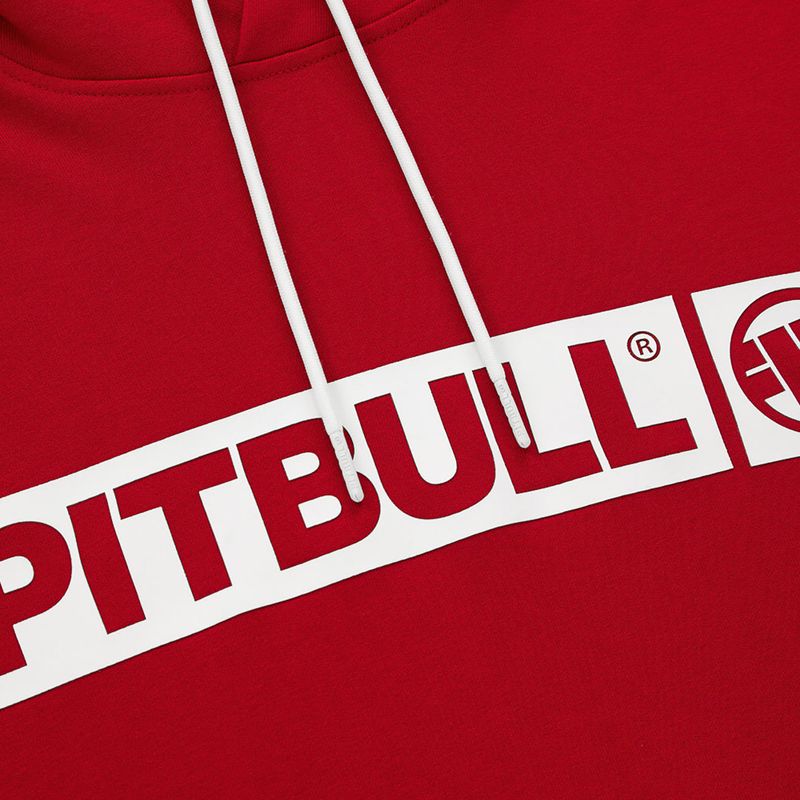 Férfi pulóver Pitbull West Coast Hooded Hilltop Terry Group red 6