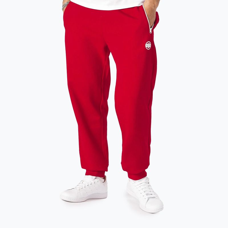 Férfi nadrág Pitbull West Coast Trackpants Small Logo Terry Group red