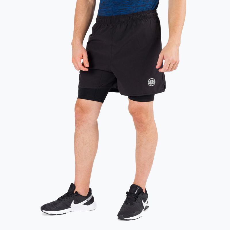 Férfi edzőnadrág Pitbull West Coast Performance Mesh 2 black