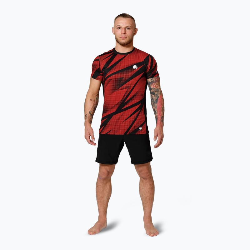 Férfi edzőpóló Pitbull Mesh Performance Pro Plus Dot Camo II red 2