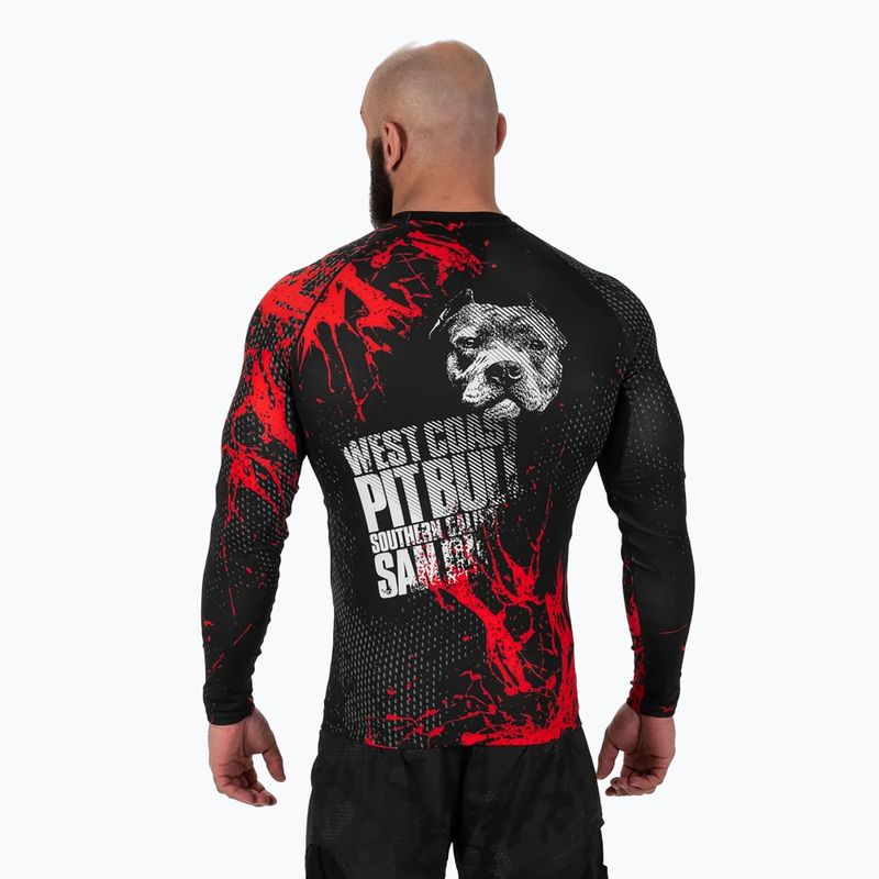 Férfi hosszú ujjú rashguard Pitbull Rashguard Blood Dog II black 3