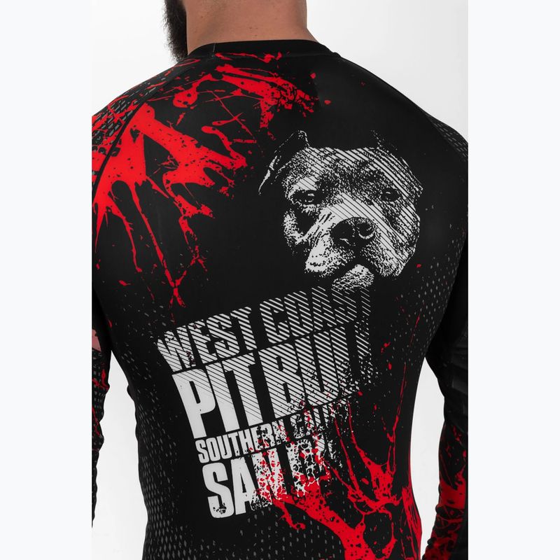 Férfi hosszú ujjú rashguard Pitbull Rashguard Blood Dog II black 5