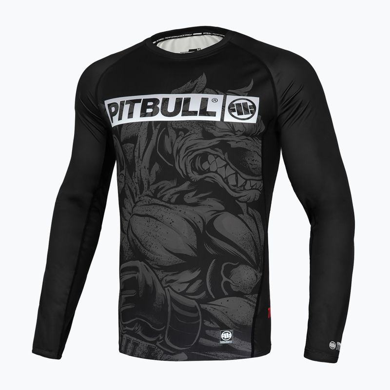 Férfi hosszú ujjú Rashguard Pitbull West Coast Masters of MMA Hilltop Rash black
