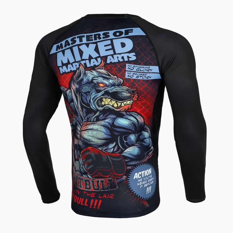 Férfi hosszú ujjú Rashguard Pitbull West Coast Masters of MMA Hilltop Rash black 2
