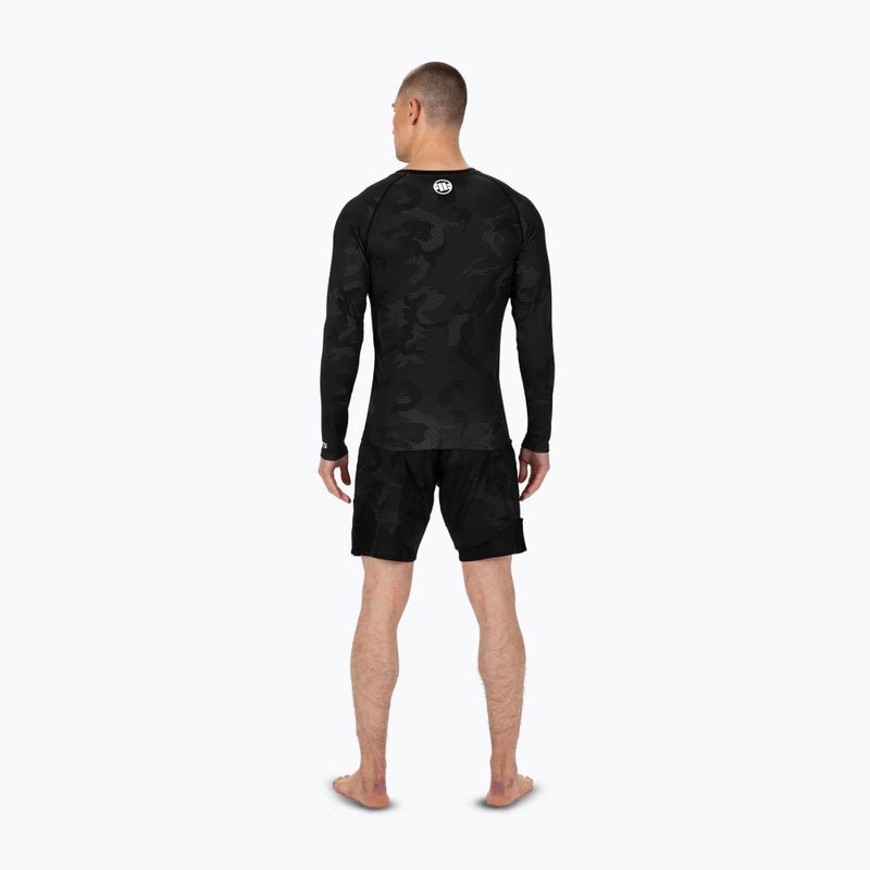 Férfi hosszú ujjú Rashguard Pitbull West Coast Net Camo 2 Rash black camo 3
