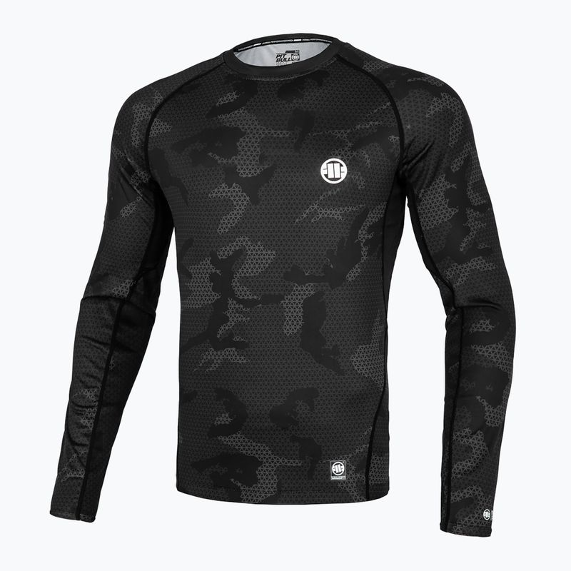 Férfi hosszú ujjú Rashguard Pitbull West Coast Net Camo 2 Rash black camo