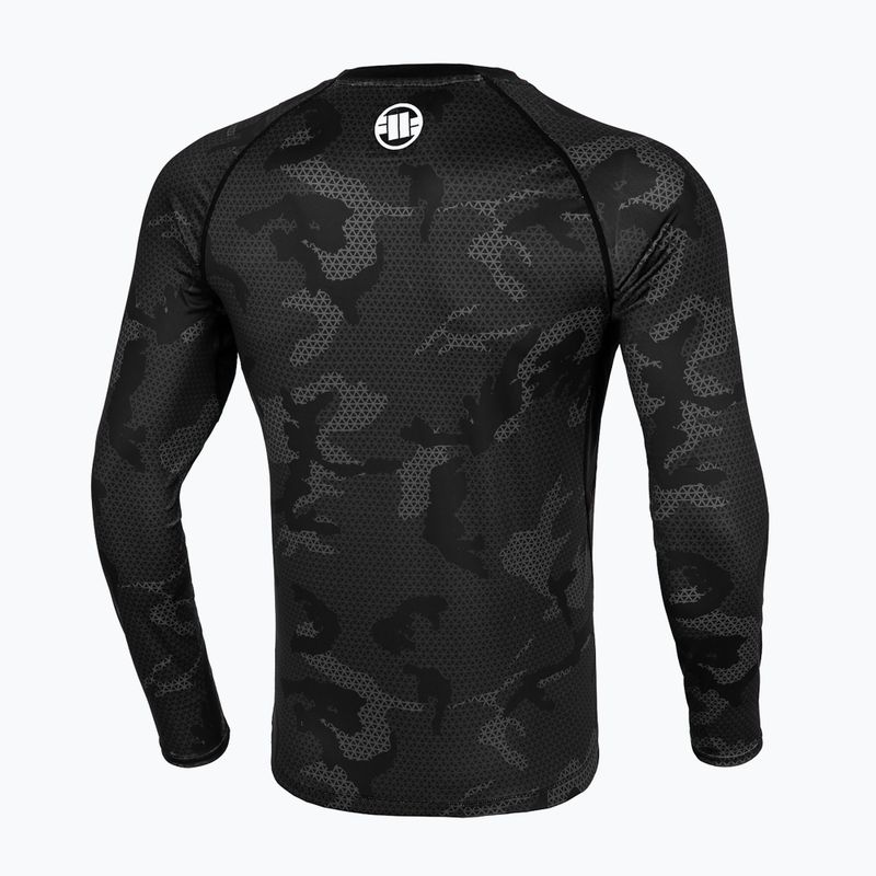 Férfi hosszú ujjú Rashguard Pitbull West Coast Net Camo 2 Rash black camo 2