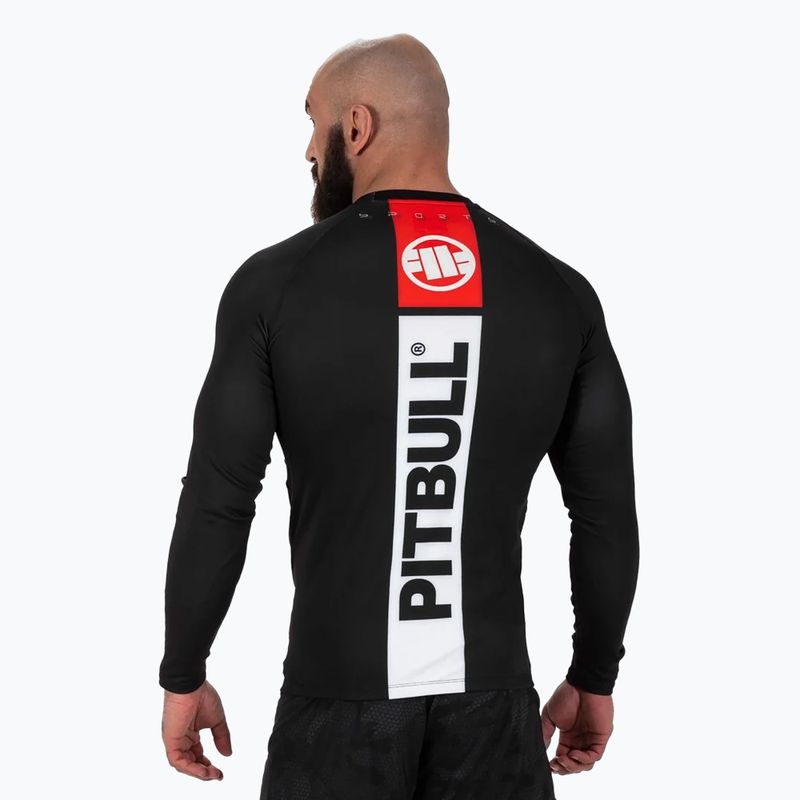 Férfi hosszú ujjú rashguard Pitbull Rashguard Hilltop Sports black 3