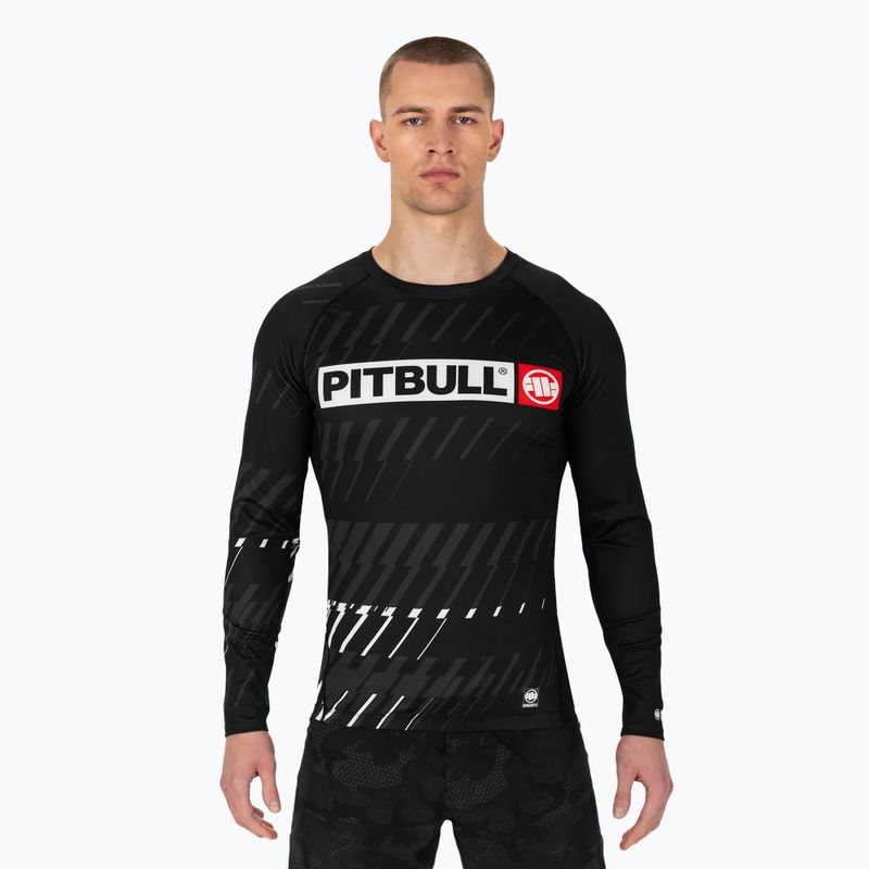 Férfi hosszú ujjú rashguard Pitbull Rashguard Street Dog black