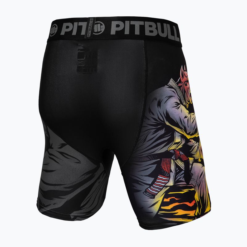 Férfi kompressziós rövidnadrág Pitbull West Coast Masters of BJJ Hilltop black 2
