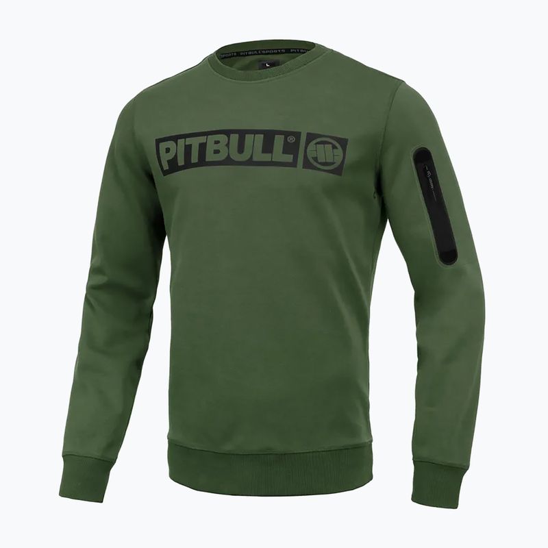 Férfi Pitbull West Coast Beyer Crewneck melegítőfelső olívazöld színű 5
