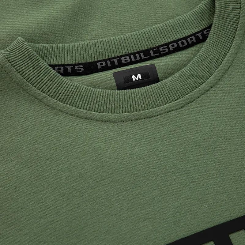 Férfi Pitbull West Coast Beyer Crewneck melegítőfelső olívazöld színű 8