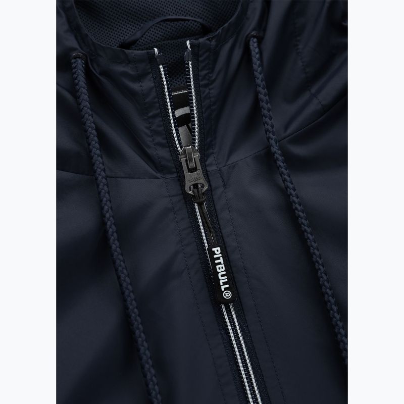 Férfi Pitbull Athletic Logo kapucnis nylon kabát sötét navy színben 8