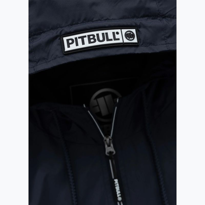 Férfi Pitbull Athletic Logo kapucnis nylon kabát sötét navy színben 9