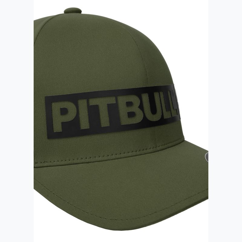 férfi baseballsapka męska Pitbull West Coast Full Cap ,,Hilltop" Stretch Fitted olive 4