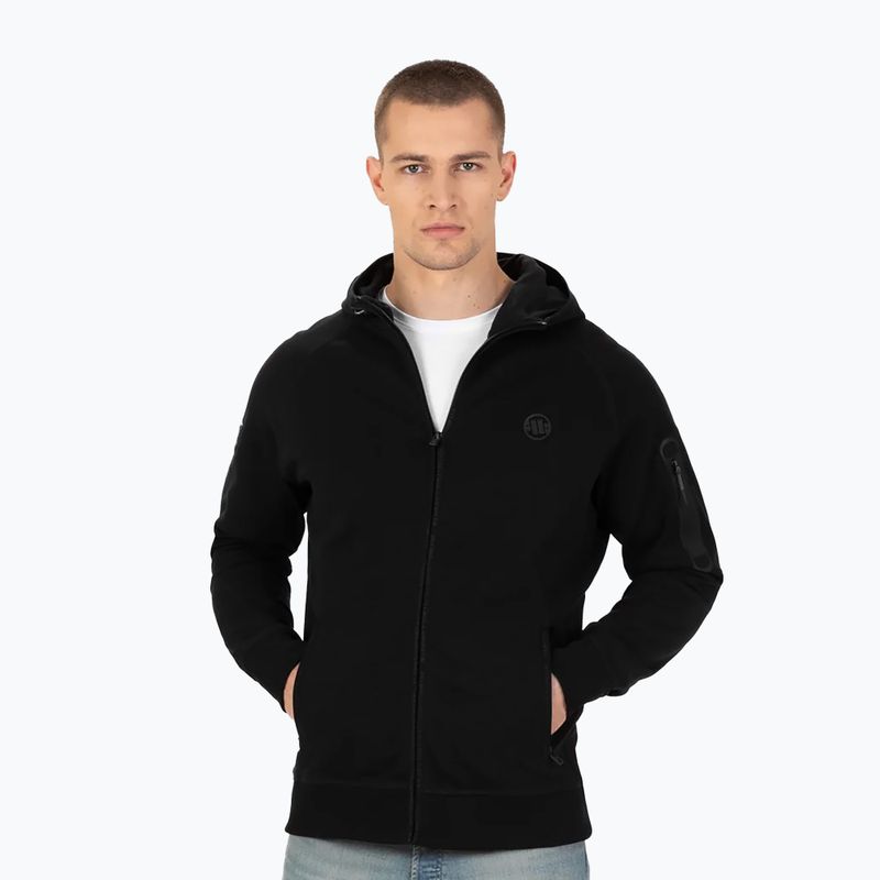 Férfi pulóver Pitbull West Coast Hermes Hooded Zip black