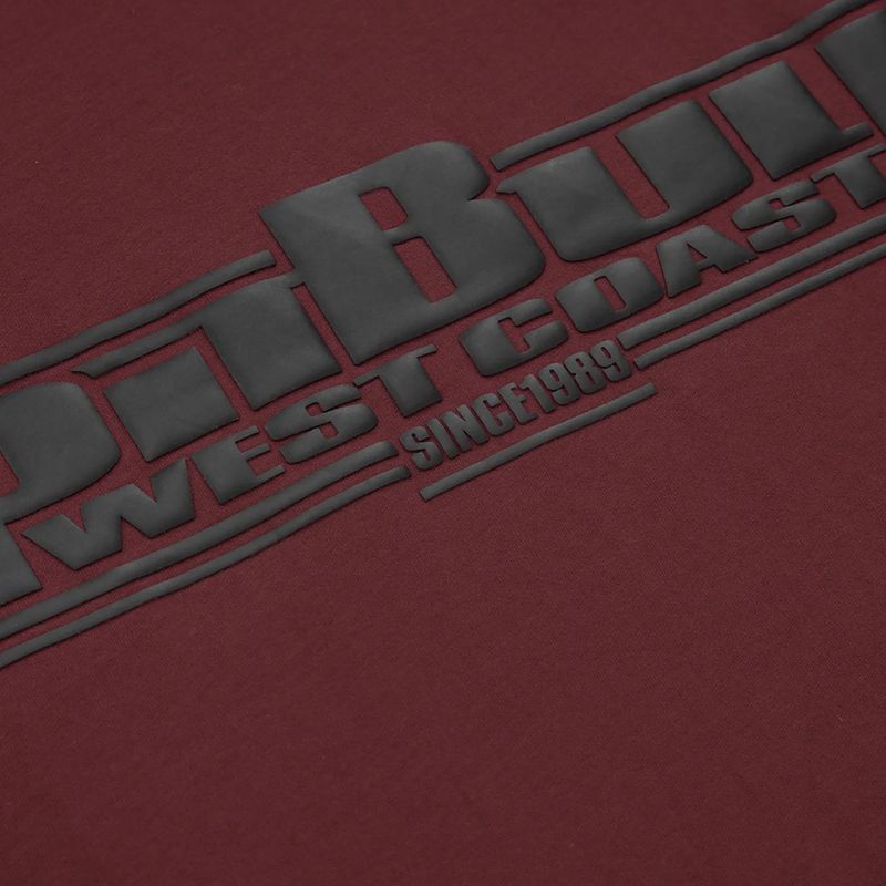 Férfi póló Pitbull West Coast T-S Classic Boxing burgundy 3