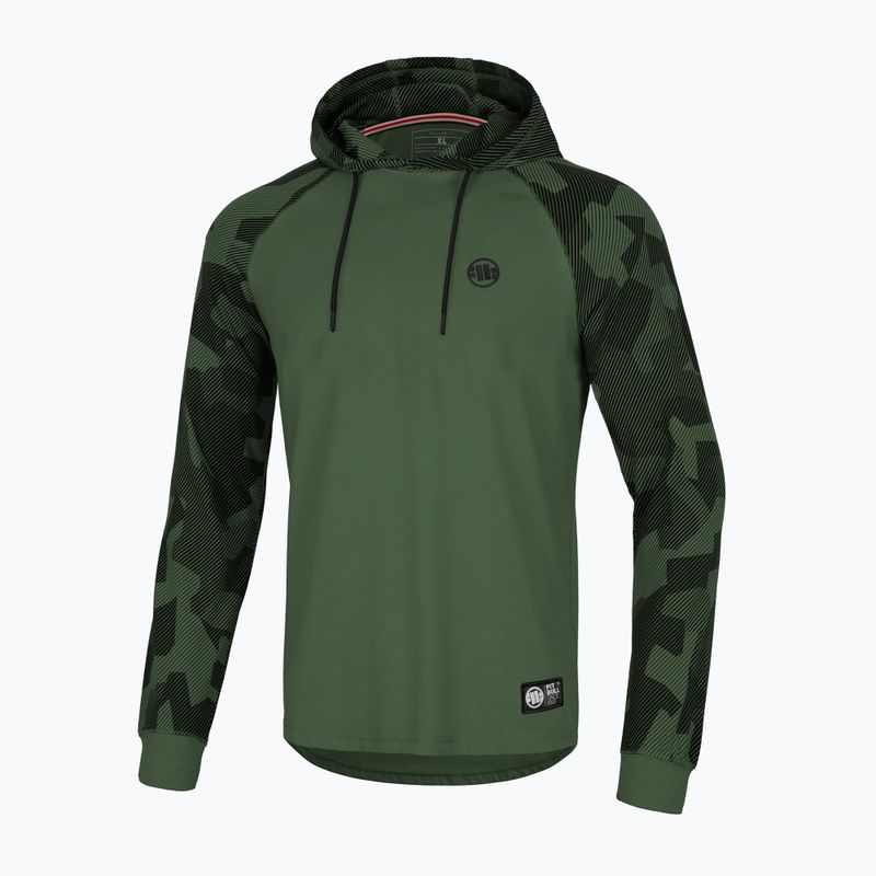 Férfi pulóver Pitbull West Coast Mercado Hooded Small Logo olive dillard