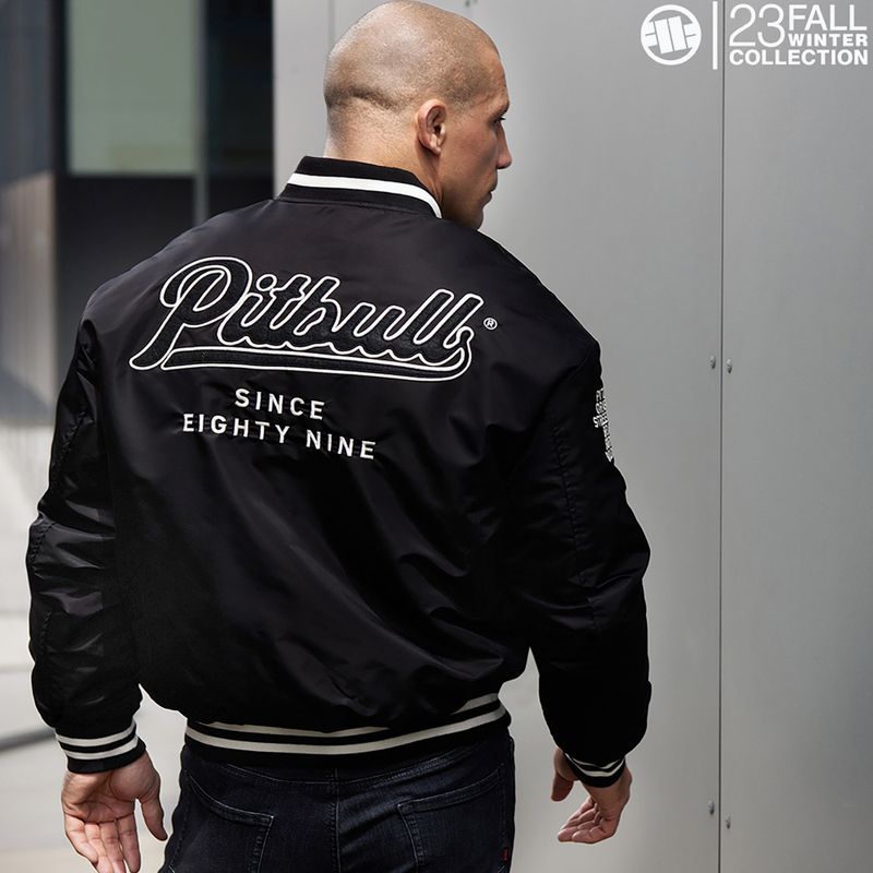 Férfi Pitbull Seabridge Varsity téli kabát fekete 10