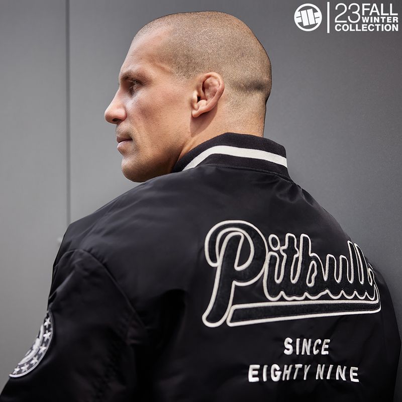 Férfi Pitbull Seabridge Varsity téli kabát fekete 11