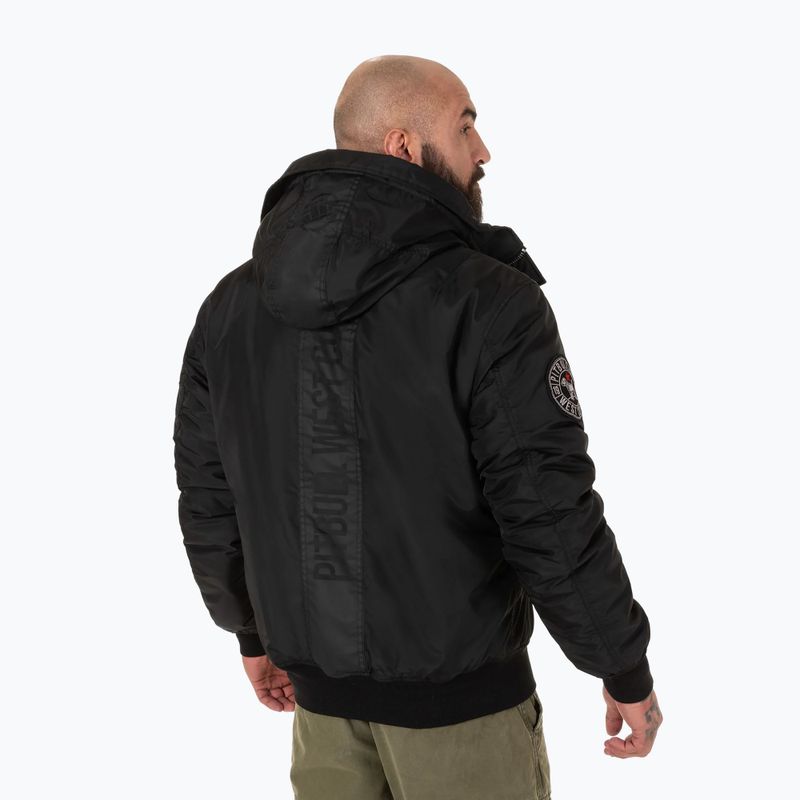 Férfi télikabát Pitbull Beejay 2 Hooded Bomber black 3